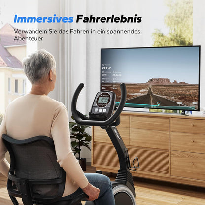 Recumbent Exercise Bike for Home Cardio Workout with Bluetooth