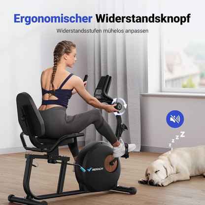 Liegeergometer: Heimtrainer mit Bluetooth und verstellbarer Rückenlehne