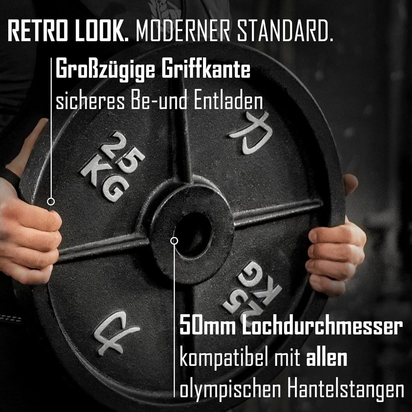 Gusseisen Hantelscheiben: Robuste 50mm Gewichtsscheiben für Langhantel