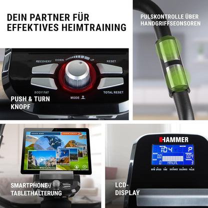 Cardio XT6/XT7 Ergometer Heimtrainer Fahrrad mit Bluetooth & App