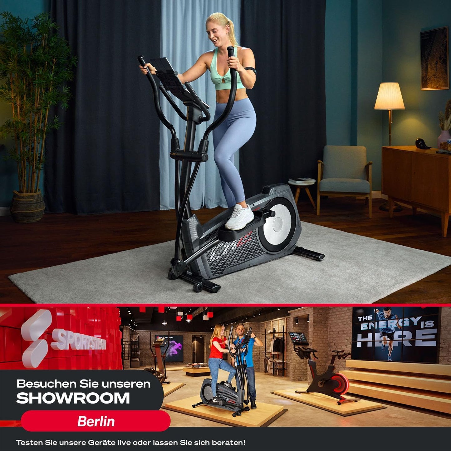 CX2: Crosstrainer mit App, 27 kg Schwungmasse & Generator